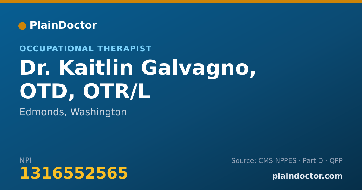 Shareable card for Kaitlin Galvagno, OTD, OTR/L - Occupational Therapist, Edmonds, WA