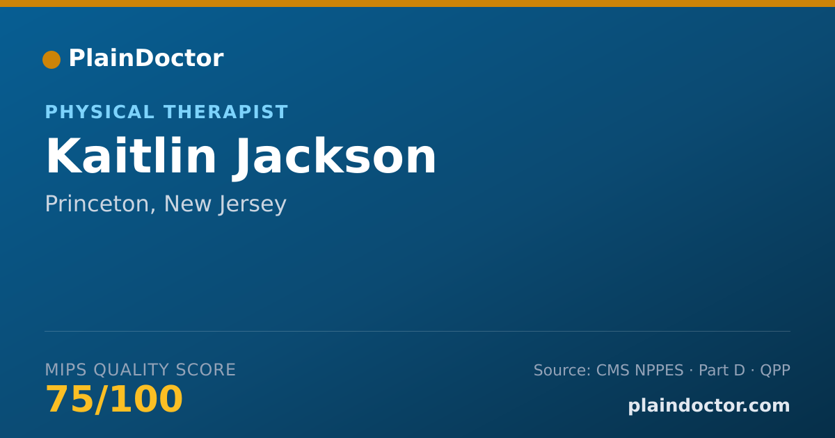 Shareable card for Kaitlin Jackson - Physical Therapist, Princeton, NJ