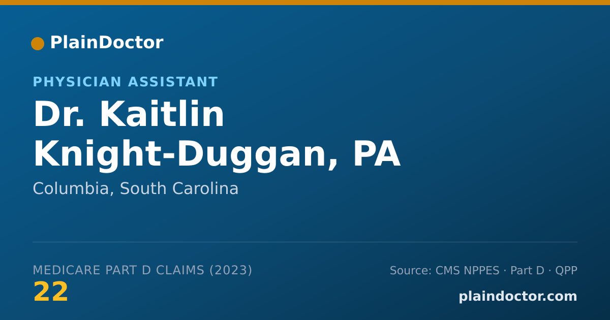 Shareable card for Kaitlin Knight-Duggan, PA - Physician Assistant, Columbia, SC
