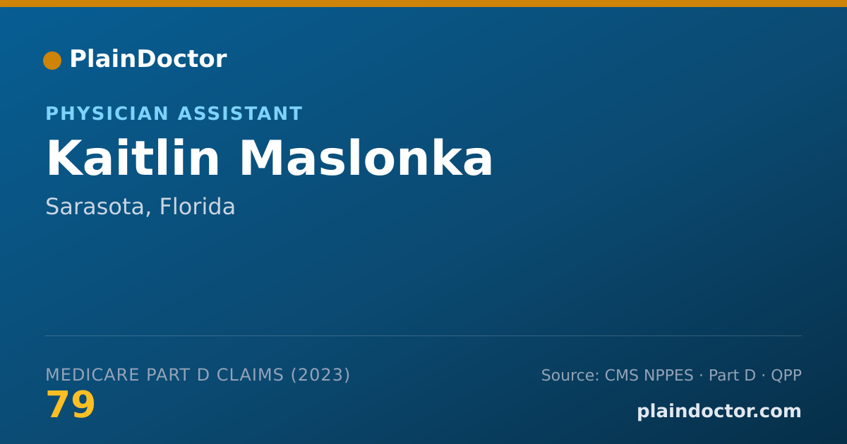 Shareable card for Kaitlin Maslonka - Physician Assistant, Sarasota, FL