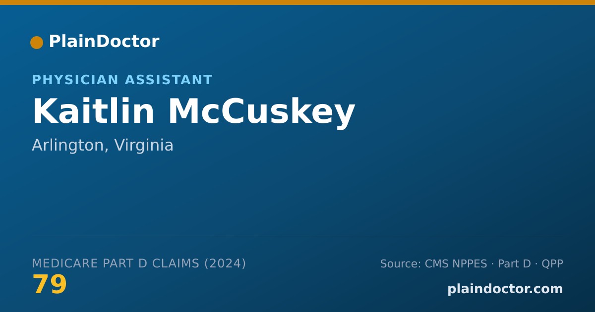 Shareable card for Kaitlin McCuskey - Physician Assistant, Arlington, VA