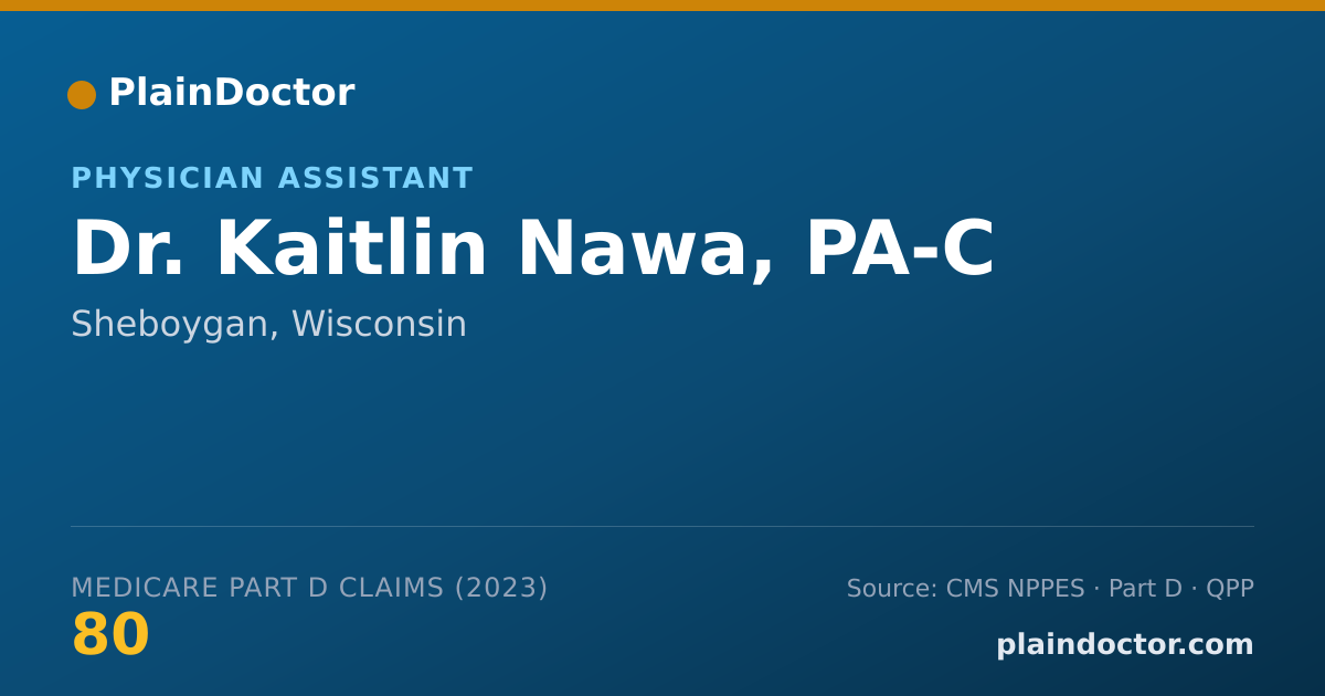 Shareable card for Kaitlin Nawa, PA-C - Physician Assistant, Sheboygan, WI