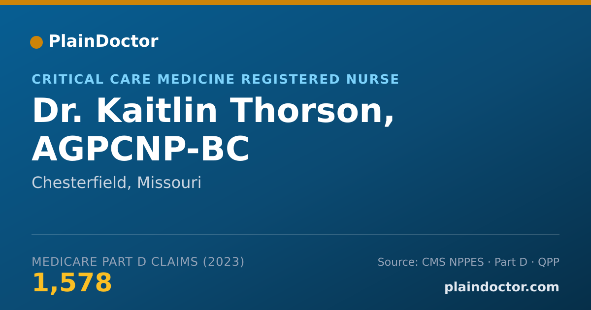 Shareable card for Kaitlin Thorson, AGPCNP-BC - Critical Care Medicine Registered Nurse, Chesterfield, MO