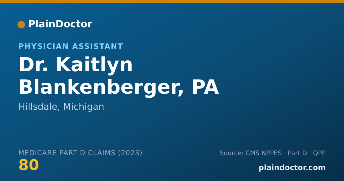 Shareable card for Kaitlyn Blankenberger, PA - Physician Assistant, Hillsdale, MI
