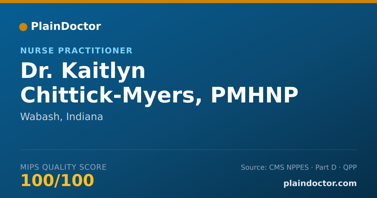 Shareable card for Kaitlyn Chittick-Myers, PMHNP - Nurse Practitioner, Wabash, IN