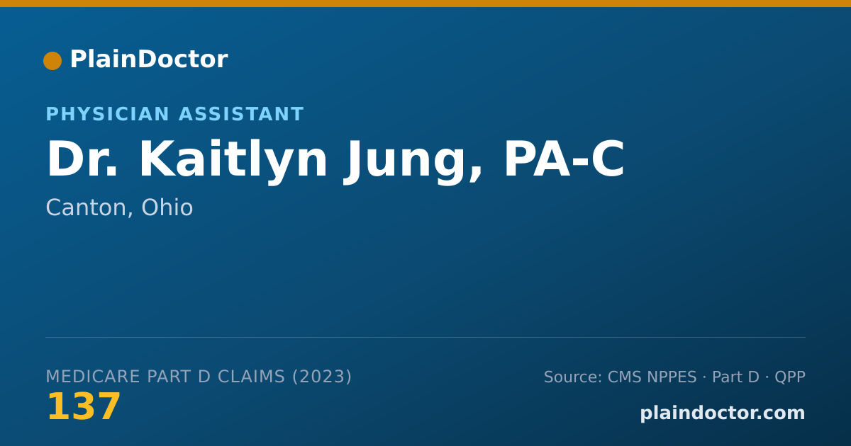 Shareable card for Kaitlyn Jung, PA-C - Physician Assistant, Canton, OH