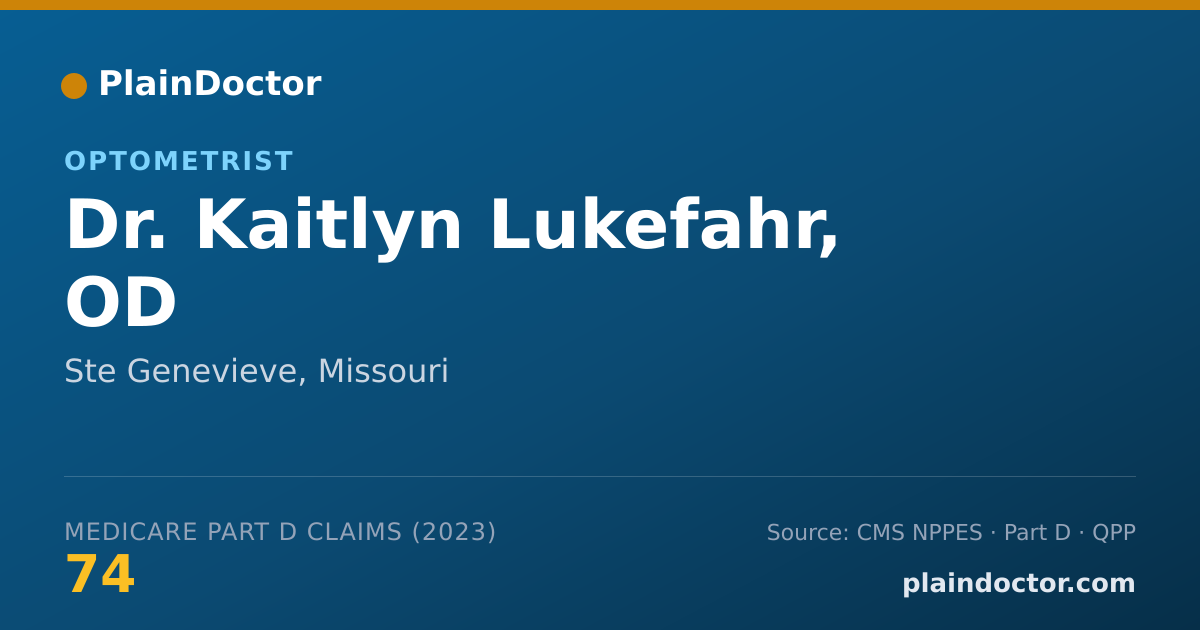 Shareable card for Kaitlyn Lukefahr, OD - Optometrist, Ste Genevieve, MO