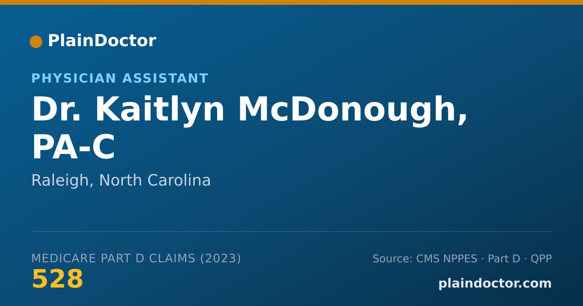 Shareable card for Kaitlyn McDonough, PA-C - Physician Assistant, Raleigh, NC