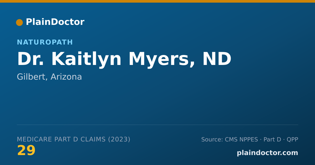 Shareable card for Kaitlyn Myers, ND - Naturopath, Gilbert, AZ