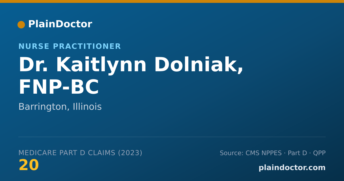 Shareable card for Kaitlynn Dolniak, FNP-BC - Nurse Practitioner, Barrington, IL
