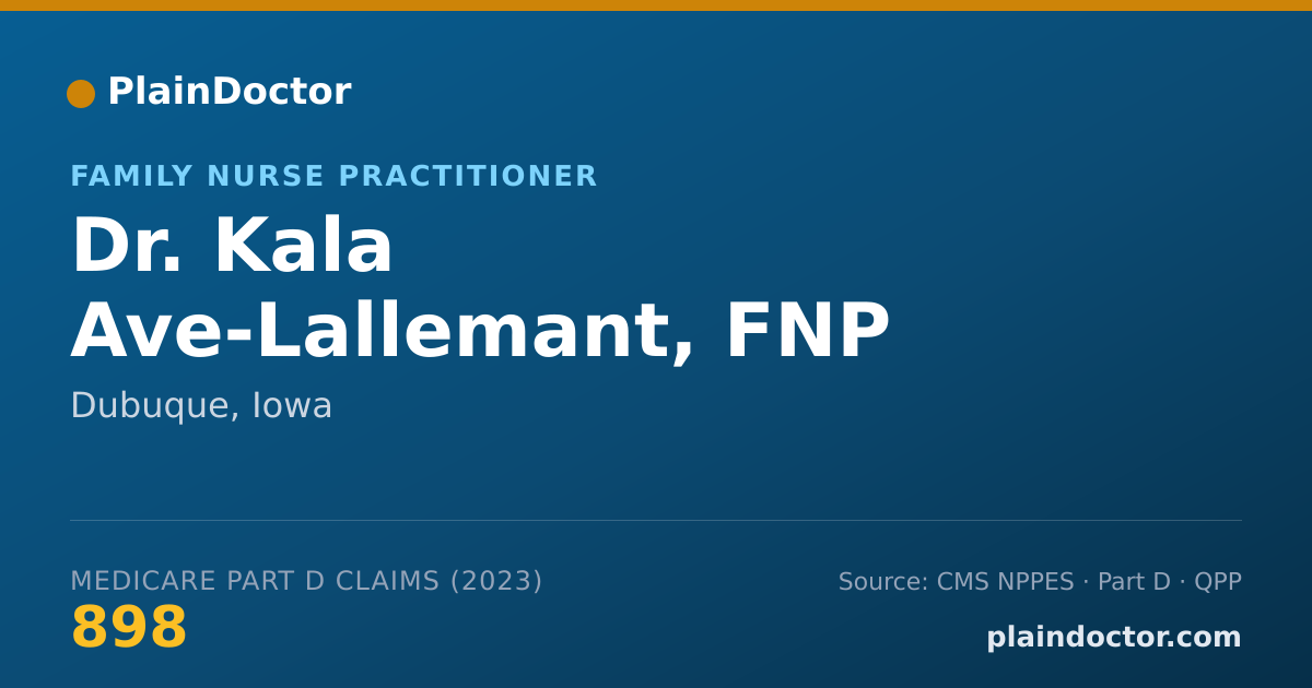 Shareable card for Kala Ave-Lallemant, FNP - Family Nurse Practitioner, Dubuque, IA