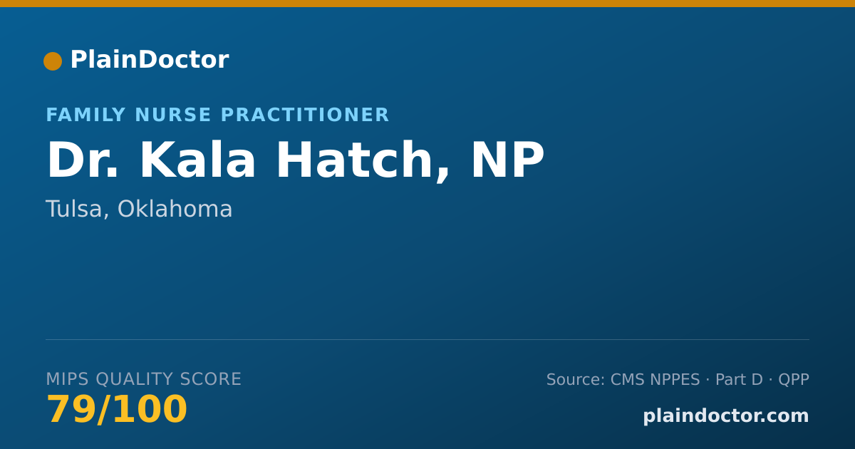 Shareable card for Kala Hatch, NP - Family Nurse Practitioner, Tulsa, OK