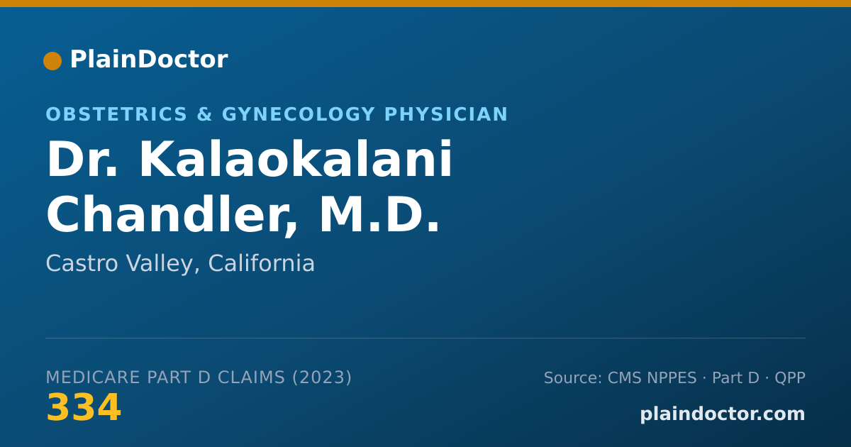 Shareable card for Kalaokalani Chandler, M.D. - Obstetrics & Gynecology Physician, Castro Valley, CA