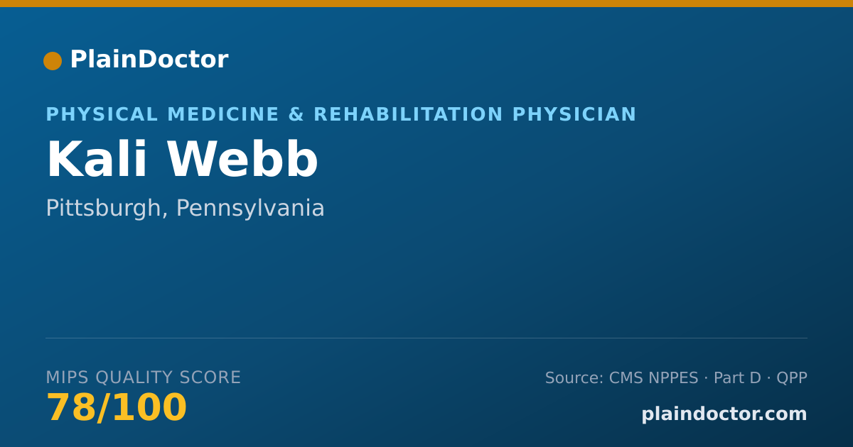 Shareable card for Kali Webb - Physical Medicine & Rehabilitation Physician, Pittsburgh, PA