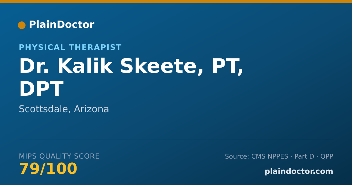 Shareable card for Kalik Skeete, PT, DPT - Physical Therapist, Scottsdale, AZ