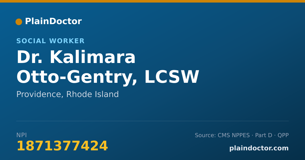 Shareable card for Kalimara Otto-Gentry, LCSW - Social Worker, Providence, RI