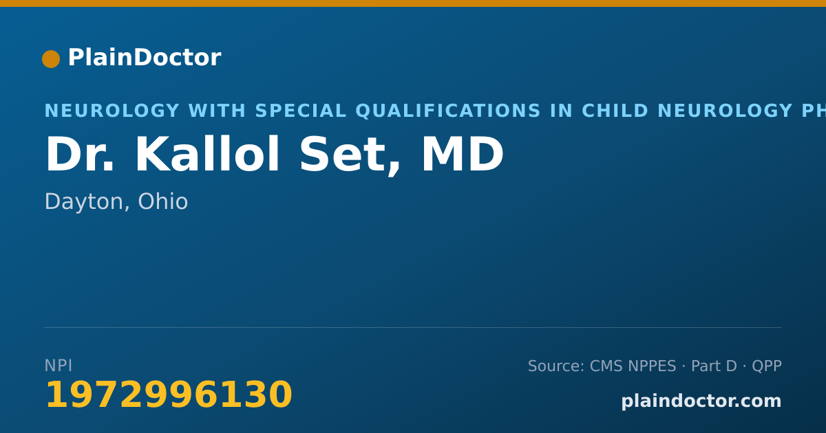 Shareable card for Kallol Set, MD - Neurology with Special Qualifications in Child Neurology Physician, Dayton, OH