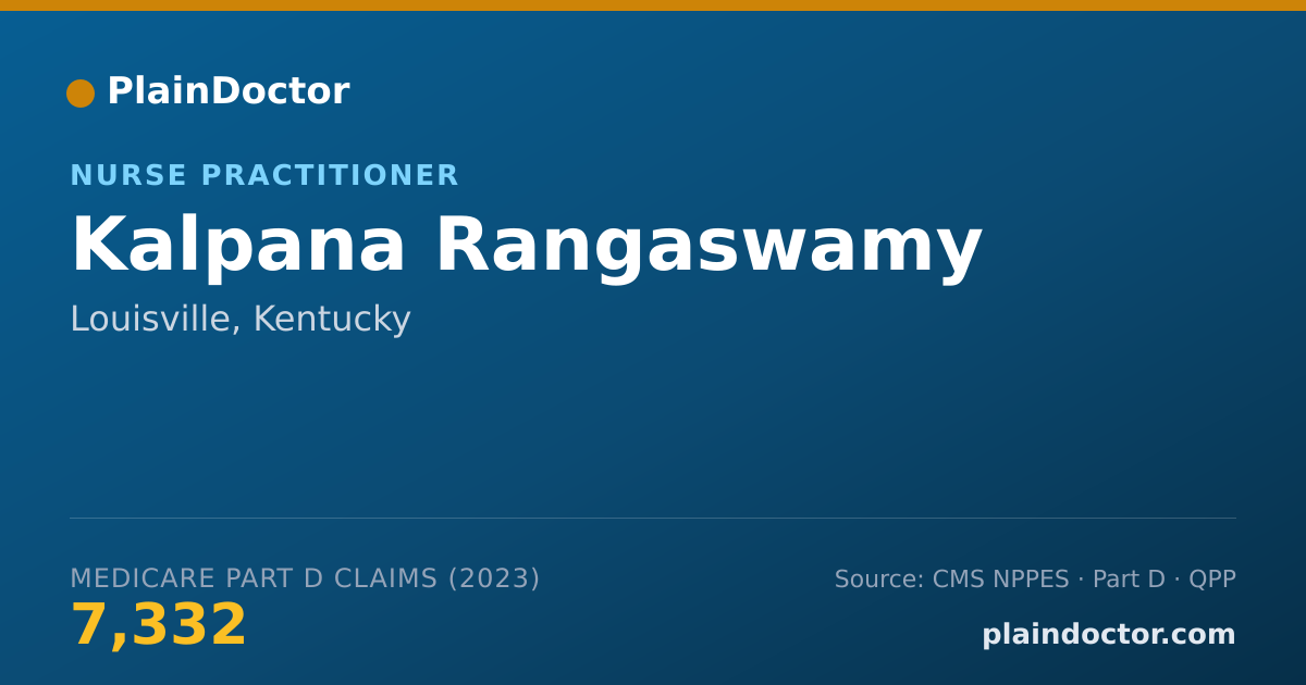 Shareable card for Kalpana Rangaswamy - Nurse Practitioner, Louisville, KY