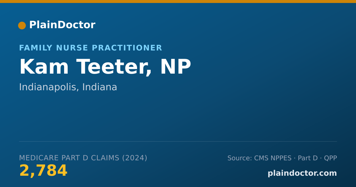 Shareable card for Kam Teeter, NP - Family Nurse Practitioner, Indianapolis, IN