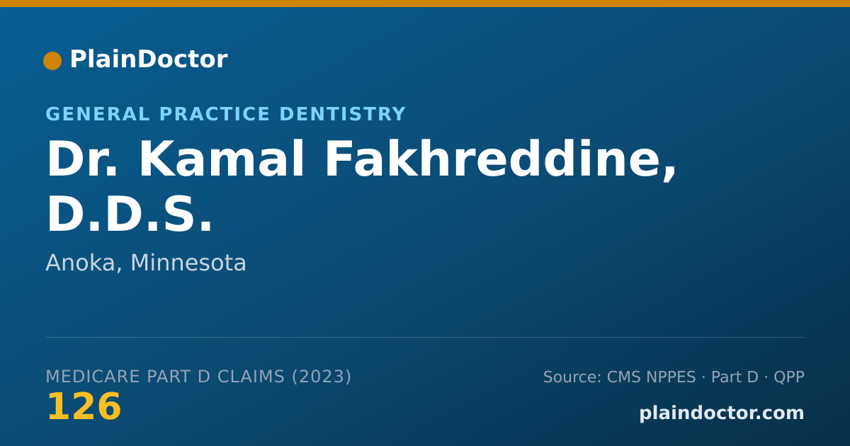 Shareable card for Kamal Fakhreddine, D.D.S. - General Practice Dentistry, Anoka, MN
