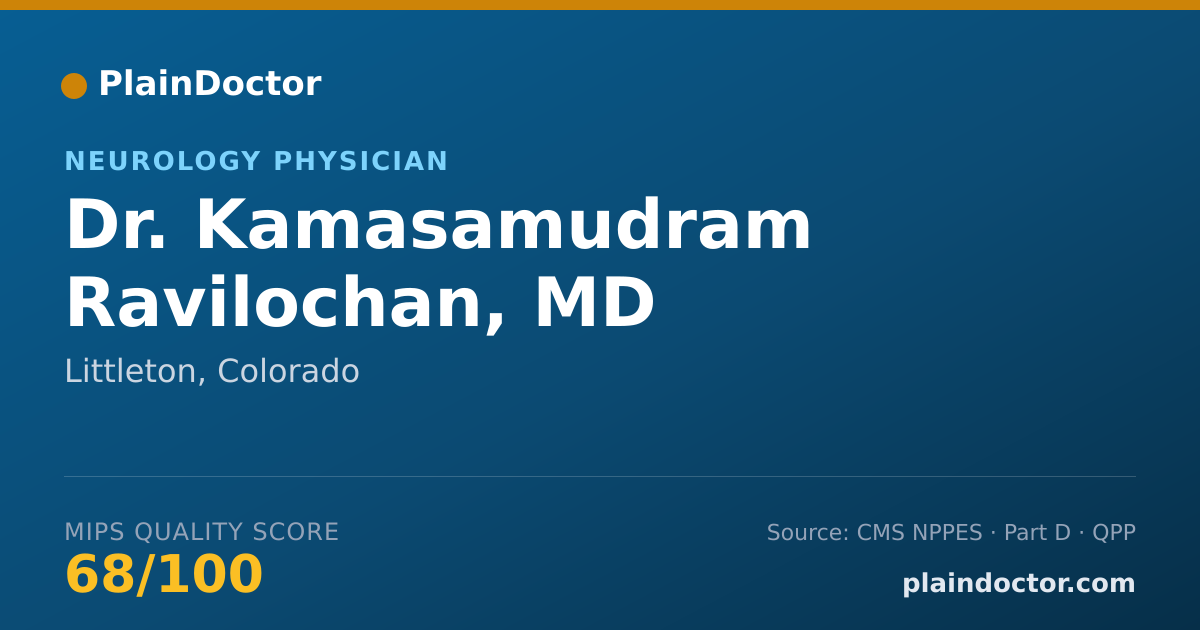Shareable card for Kamasamudram Ravilochan, MD - Neurology Physician, Littleton, CO