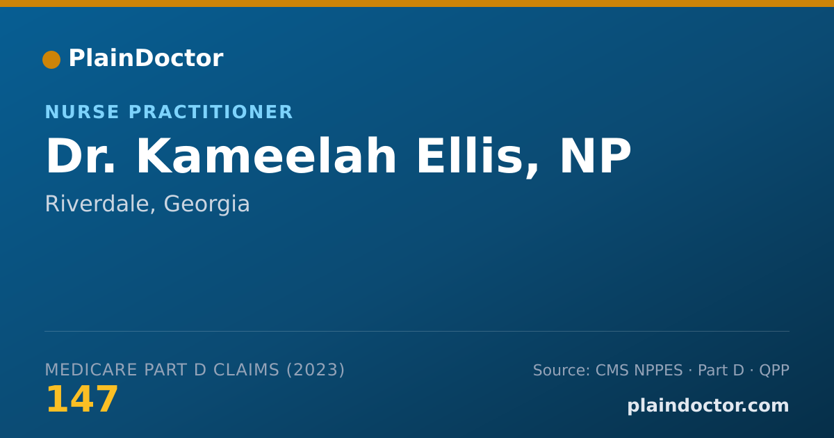 Shareable card for Kameelah Ellis, NP - Nurse Practitioner, Riverdale, GA