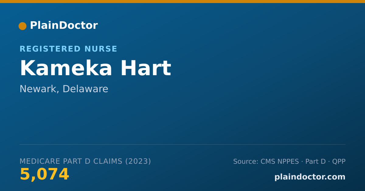 Shareable card for Kameka Hart - Registered Nurse, Newark, DE