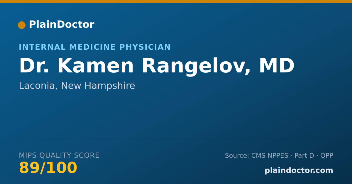 Shareable card for Kamen Rangelov, MD - Internal Medicine Physician, Laconia, NH