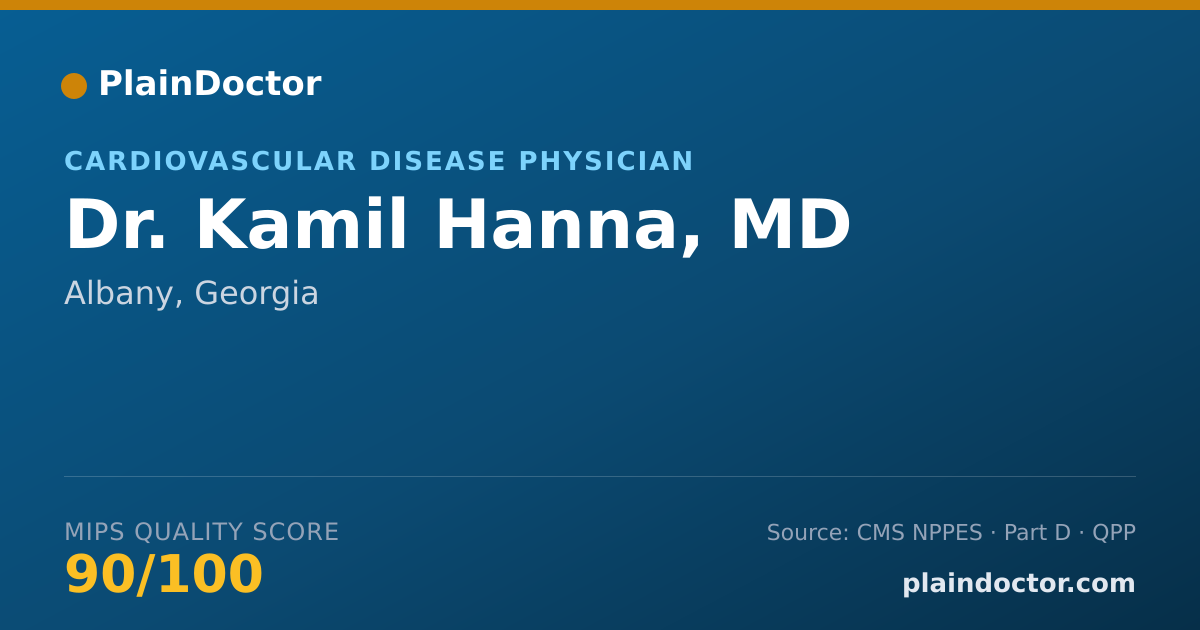 Shareable card for Kamil Hanna, MD - Cardiovascular Disease Physician, Albany, GA