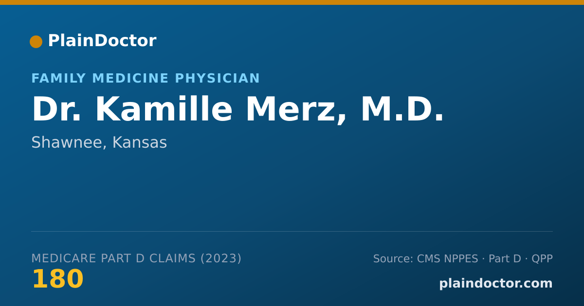 Shareable card for Kamille Merz, M.D. - Family Medicine Physician, Shawnee, KS