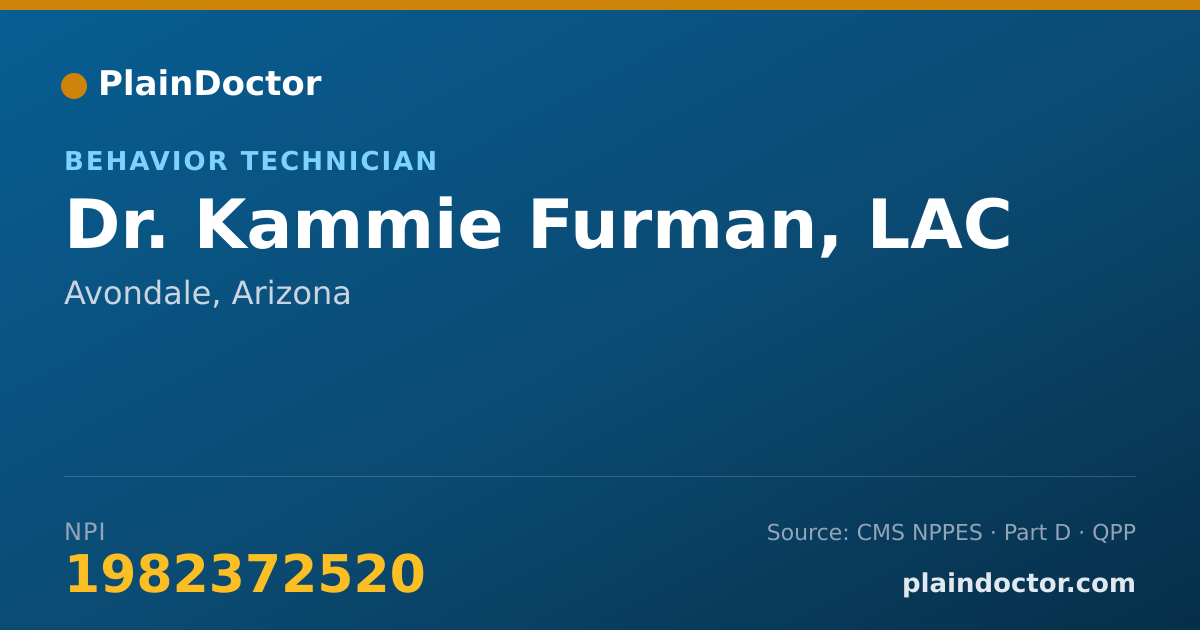 Shareable card for Kammie Furman, LAC - Behavior Technician, Avondale, AZ