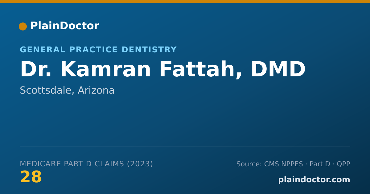 Shareable card for Kamran Fattah, DMD - General Practice Dentistry, Scottsdale, AZ
