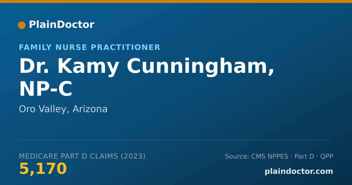 Shareable card for Kamy Cunningham, NP-C - Family Nurse Practitioner, Oro Valley, AZ