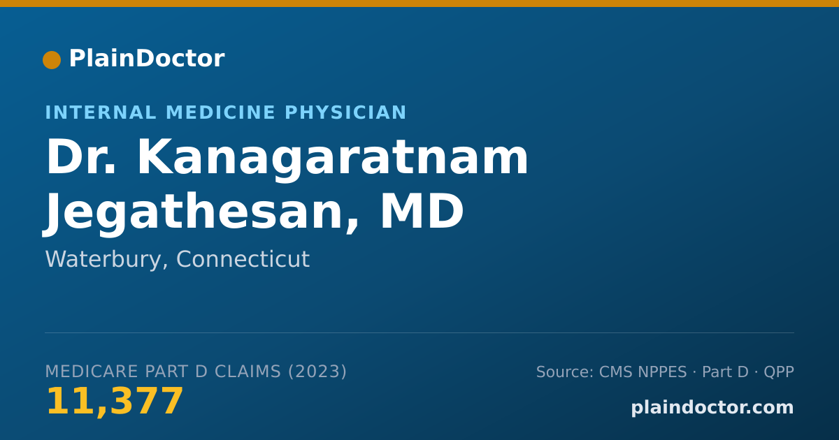 Shareable card for Kanagaratnam Jegathesan, MD - Internal Medicine Physician, Waterbury, CT