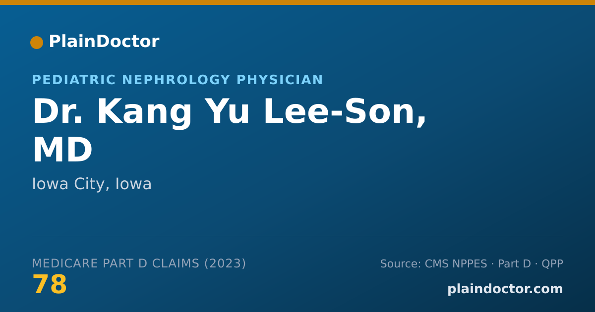 Shareable card for Kang Yu Lee-Son, MD - Pediatric Nephrology Physician, Iowa City, IA