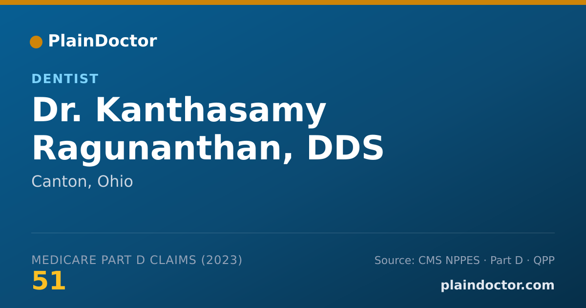 Shareable card for Kanthasamy Ragunanthan, DDS - Dentist, Canton, OH