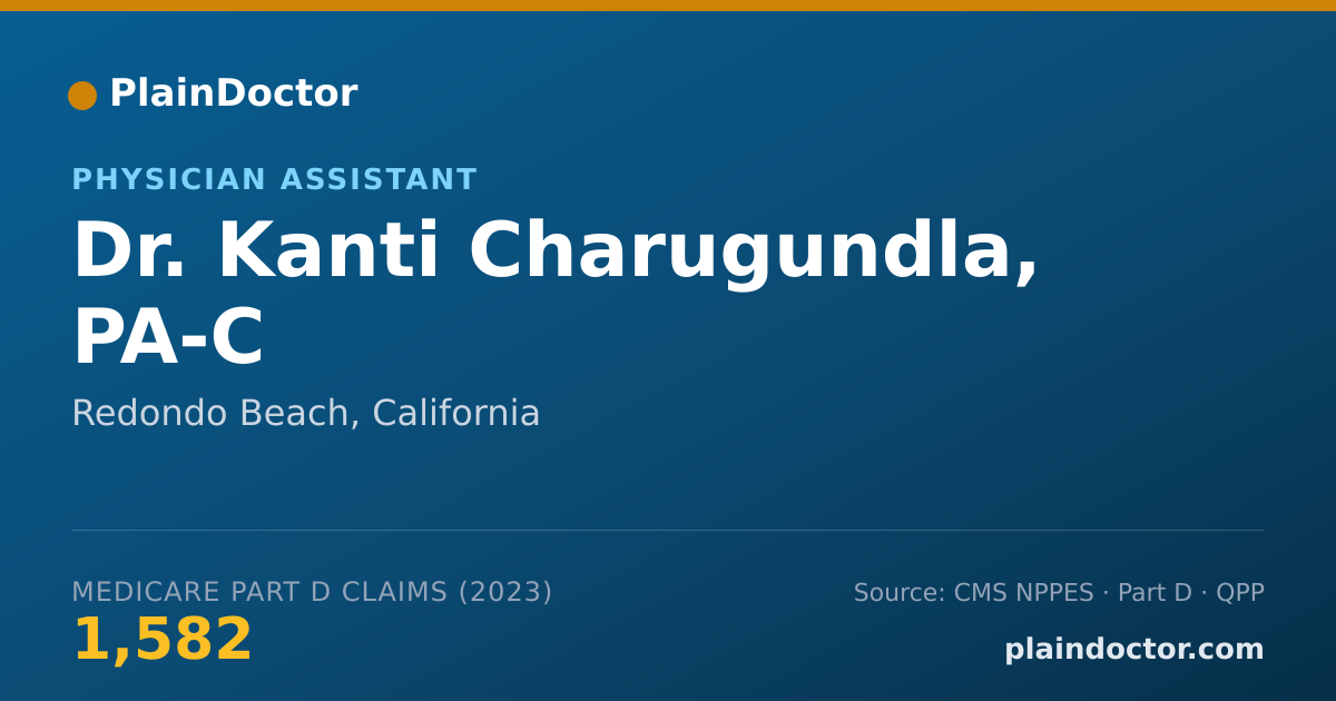 Shareable card for Kanti Charugundla, PA-C - Physician Assistant, Redondo Beach, CA