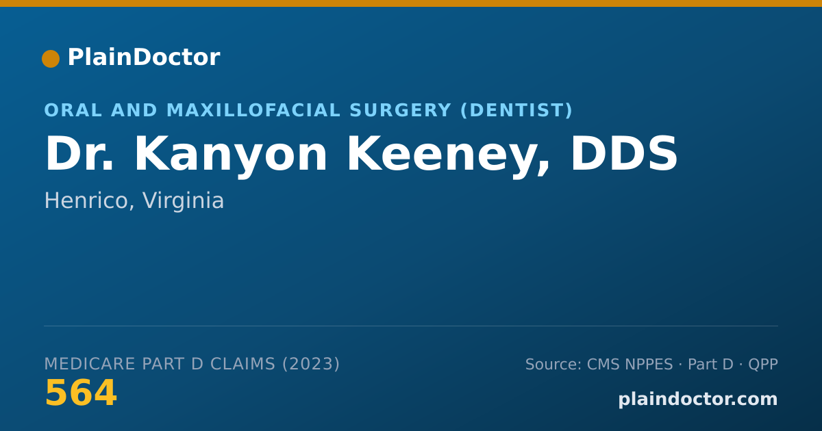 Shareable card for Kanyon Keeney, DDS - Oral and Maxillofacial Surgery (Dentist), Henrico, VA