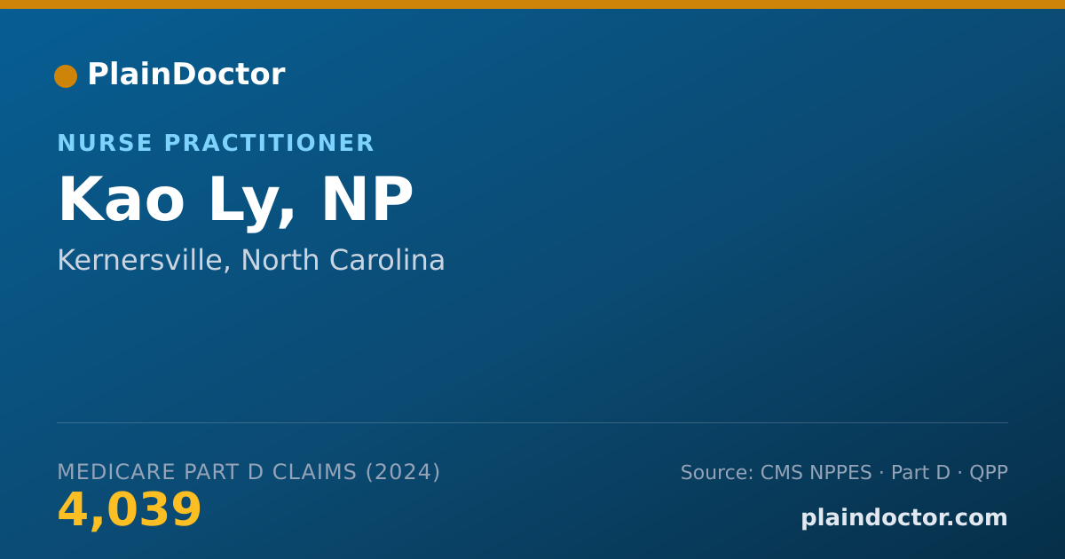Shareable card for Kao Ly, NP - Nurse Practitioner, Kernersville, NC