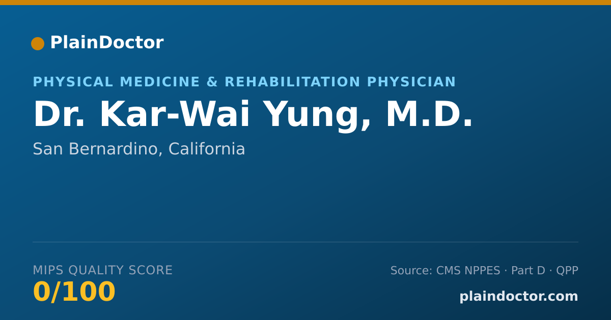 Shareable card for Kar-Wai Yung, M.D. - Physical Medicine & Rehabilitation Physician, San Bernardino, CA