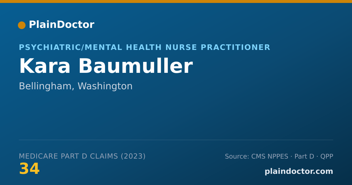 Shareable card for Kara Baumuller - Psychiatric/Mental Health Nurse Practitioner, Bellingham, WA