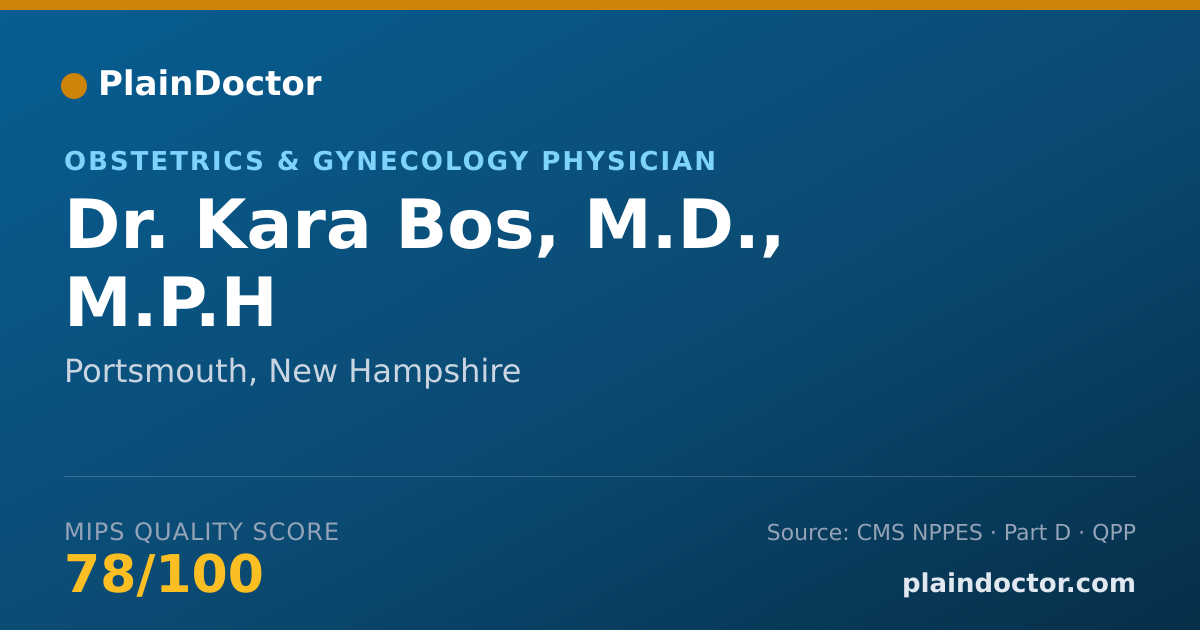 Shareable card for Kara Bos, M.D., M.P.H - Obstetrics & Gynecology Physician, Portsmouth, NH