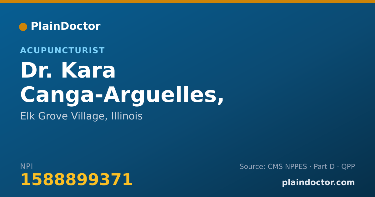 Shareable card for Kara Canga-Arguelles, L.AC., M.S.O.M.,B.S. - Acupuncturist, Elk Grove Village, IL
