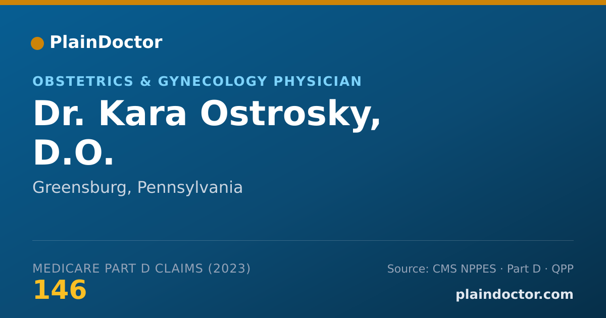 Shareable card for Kara Ostrosky, D.O. - Obstetrics & Gynecology Physician, Greensburg, PA