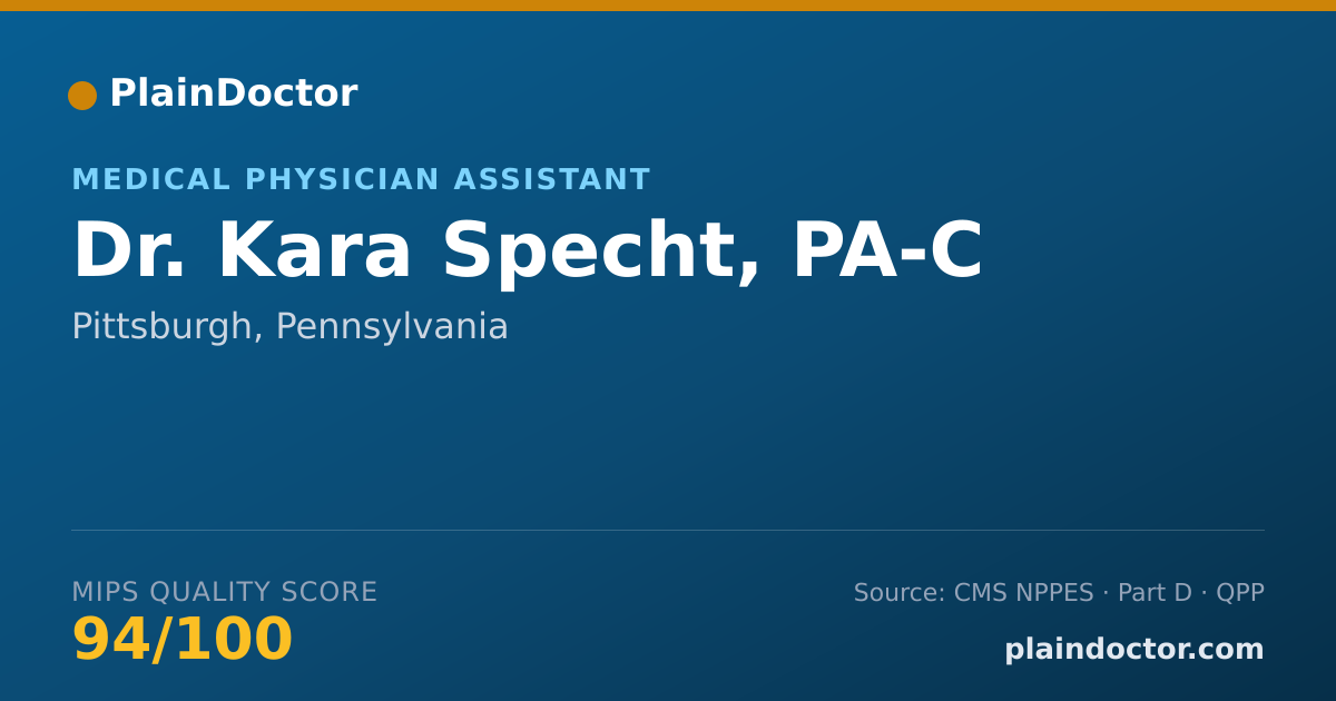 Shareable card for Kara Specht, PA-C - Medical Physician Assistant, Pittsburgh, PA