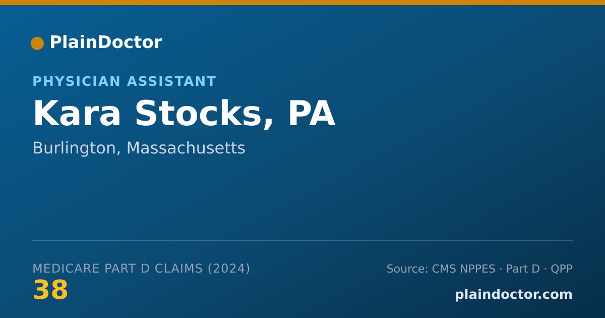 Shareable card for Kara Stocks, PA - Physician Assistant, Burlington, MA