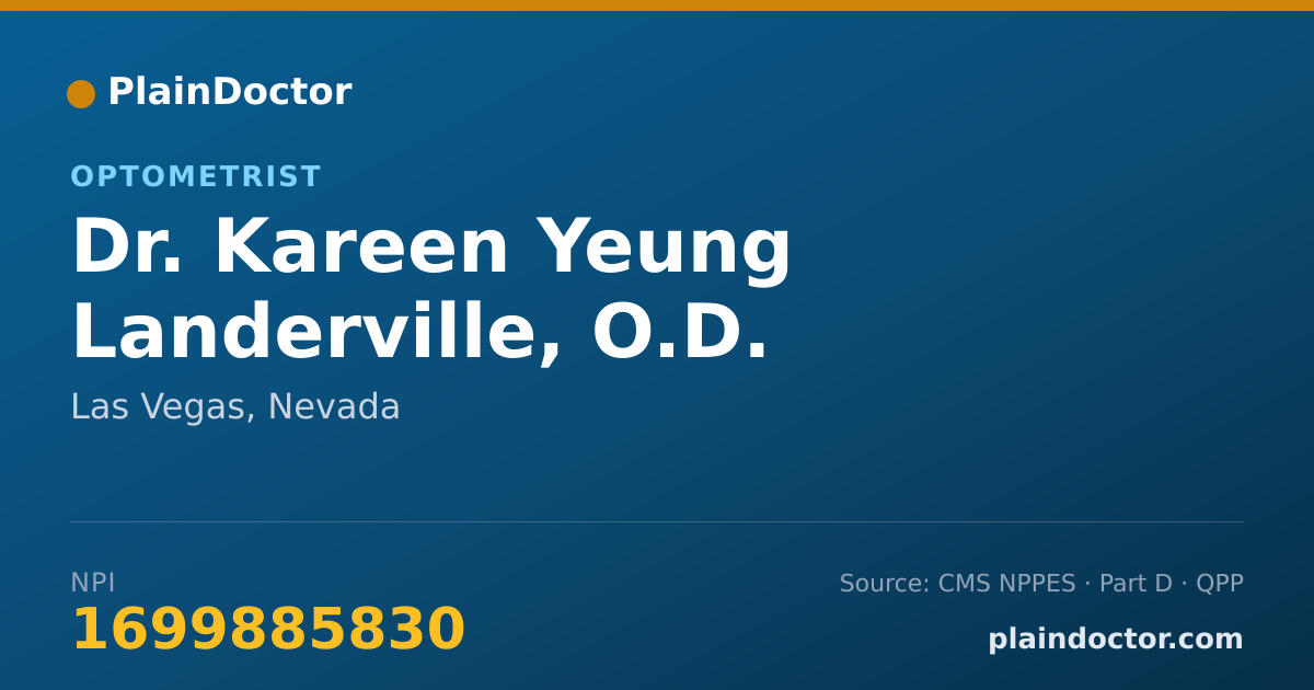 Shareable card for Kareen Yeung Landerville, O.D. - Optometrist, Las Vegas, NV