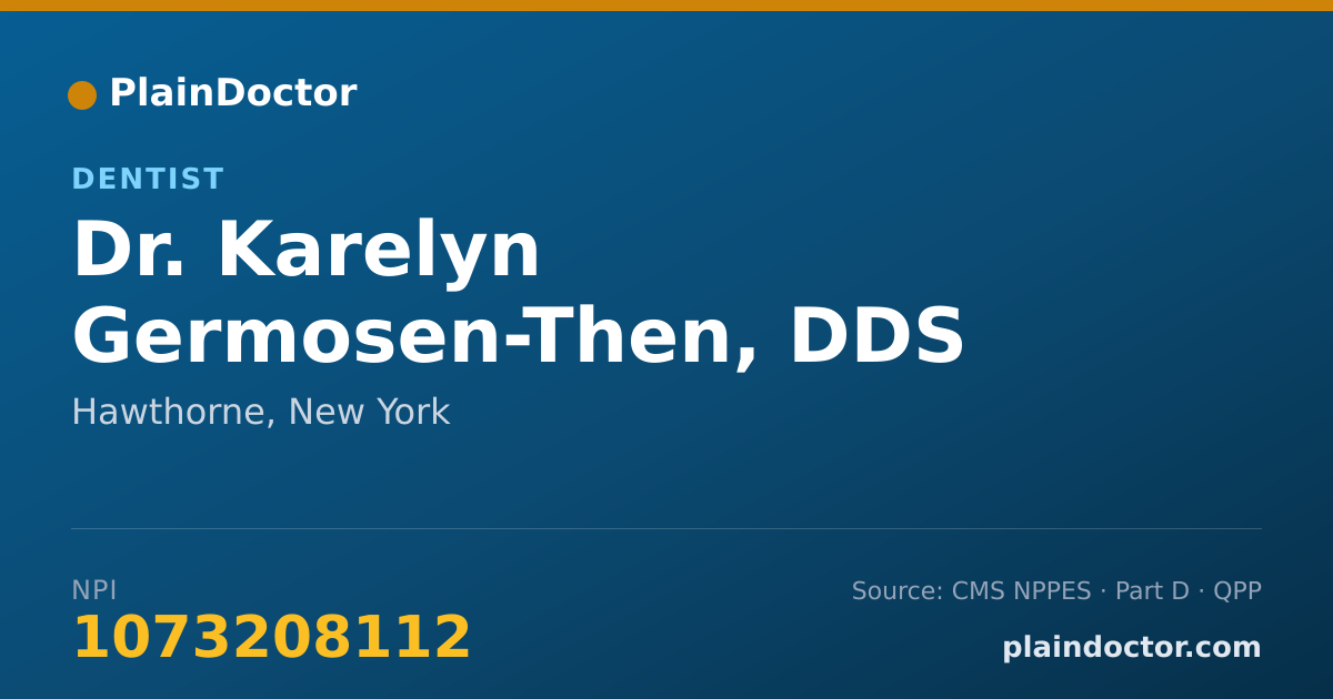 Shareable card for Karelyn Germosen-Then, DDS - Dentist, Hawthorne, NY