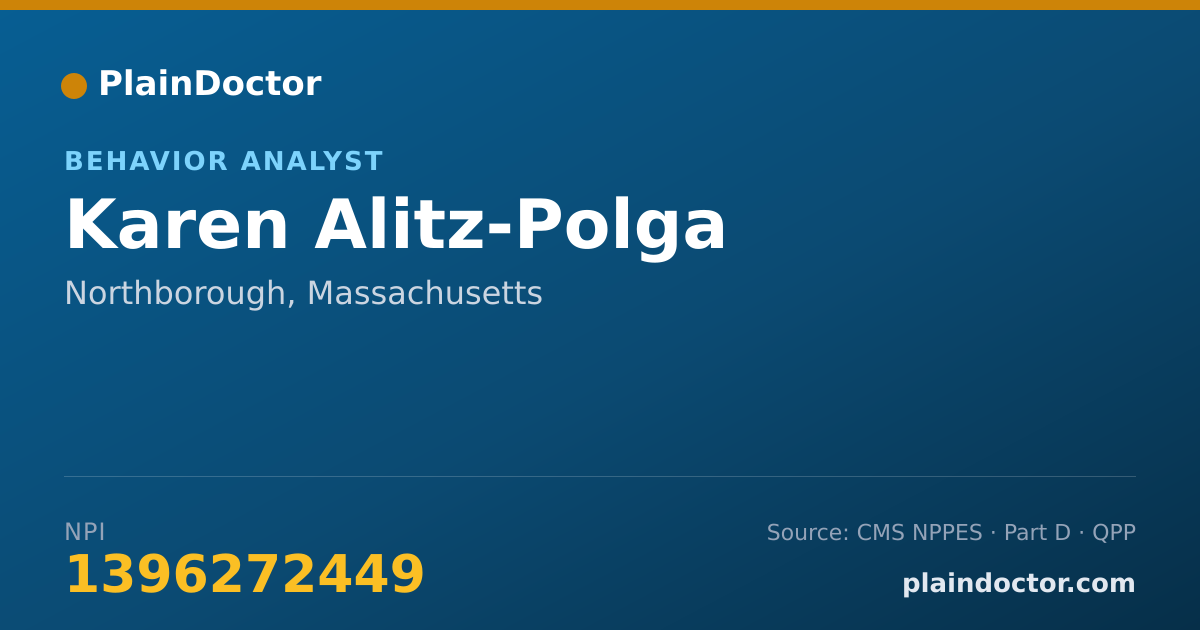 Shareable card for Karen Alitz-Polga - Behavior Analyst, Northborough, MA