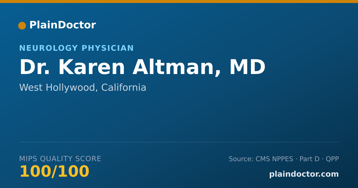 Shareable card for Karen Altman, MD - Neurology Physician, West Hollywood, CA